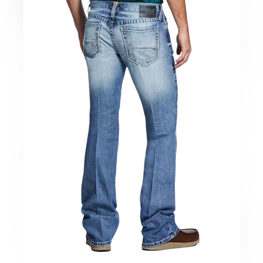 Ariat Men's Light Blue Bootcut Jeans - Picture 2 of 14
